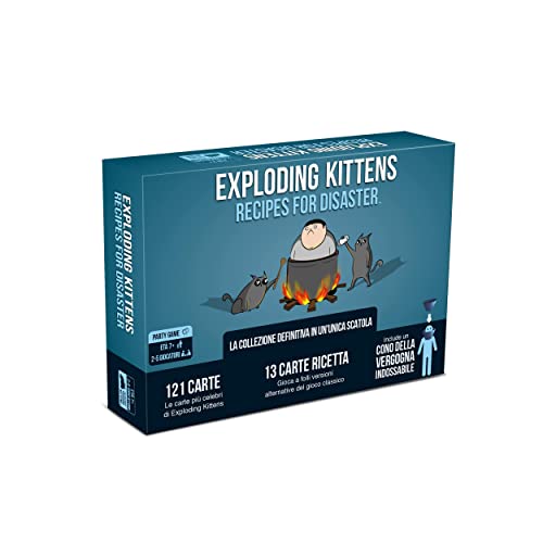Exploding Kittens - Recipes for Disaster, gioco da tavolo, party game, 2-5 giocatori, a partire dai 7 anni, edizione italiana