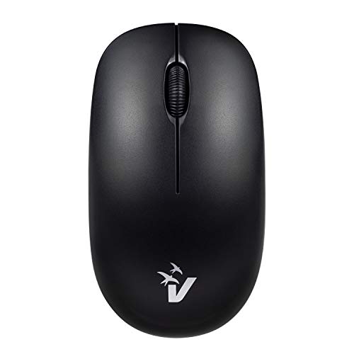 VulTech MW-07 Mouse Wireless Ottico 1600 DPI Senza Fili, 2.4GHz con 3 Tasti + Rotella per lo Scroll, ambidestro, per Notebook/PC/Laptop/Computer/MacBook, Nero