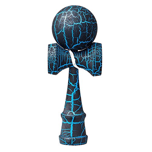 Itian Kendama Giocattolo Tradizionale Giapponese in Legno - Gioco di Cattura con la Palla, Gioco di Aabilità(Blu + Nero)
