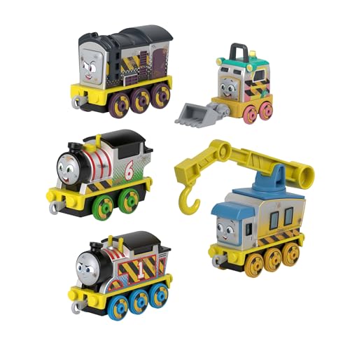 Il Trenino Thomas - Squadra del Cantiere, set con 5 veicoli locomotiva a tema costruzione ispirati ai personaggi della serie animata, giocattolo per bambini, 3+ anni, JBW26