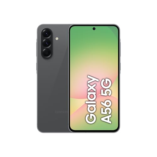 Samsung Galaxy A56 5G, smartphone Android, 256 GB di memoria, 8 GB di RAM, antracite, aggiornamento del sistema operativo 6X, grande schermo, lunga durata della batteria (Samsung Turkey garantito)