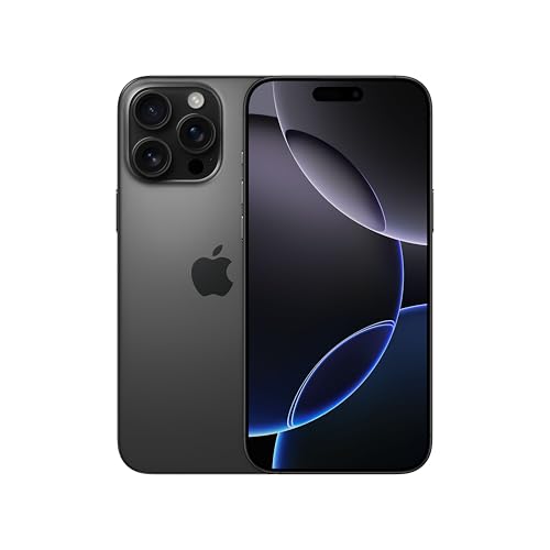 Apple iPhone 16 Pro Max 256 GB: Telefono 5G con Controllo fotocamera, Dolby Vision 4K a 120 fps e un’autonomia senza precedenti. Compatibile con AirPods; Titanio nero