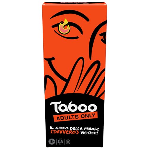 Hasbro Taboo Uncensored, Gioco da Tavolo e di Società per Soli Adulti, Giochi per Feste con Amici da 18 Anni in su, Domande e Indovinelli Fino a 10 Giocatori