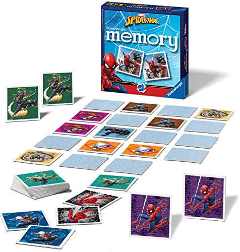 Ravensburger - Mini Memory Gioco per Bambini | Giochi Spiderman di 48 Carte | Giochi Spiderman 3 Anni o Piu | Memory Gioco da 2-6 Giocatori | Versione Italiana