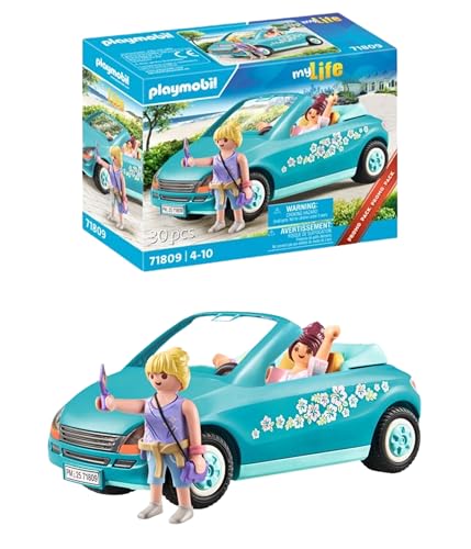 PLAYMOBIL | My Life | Avventura in Cabrio | Auto giocattolo per bambini dai 4 anni | Veicolo con personaggi & accessori | Giocattolo educativo | 71809