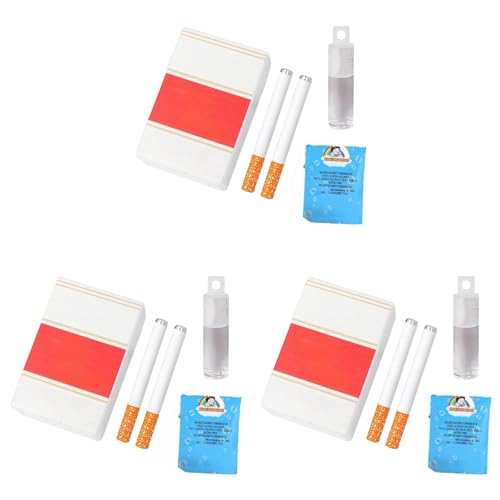 6 pezzi di giocattolo a forma di sigaretta a bolle, macchina per bolle di sigaretta finta, mini giocattolo soffia bolle, soluzione per bolles, giocattoli antistress, regali originali (I)