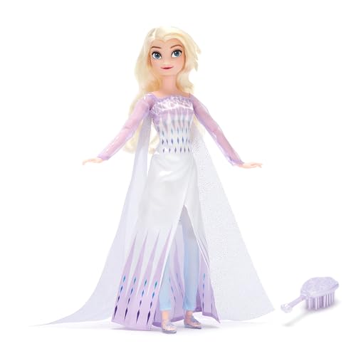 Disney Store Official Bambola classica Elsa, Frozen 2, 29 cm, bambola snodabile con vestito azzurro ghiaccio; spazzola per capelli giocattolo inclusa. Prodotto adatto per bambini dai 3 anni in su