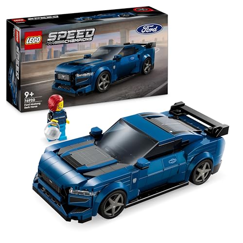 LEGO Speed Champions Auto Sportiva Ford Mustang Dark Horse, Macchina Giocattolo da Costruire per Bambini e Bambine da 9 Anni in su, Modellino di Veicolo da Corsa con Minifigure, Idea Regalo 76920