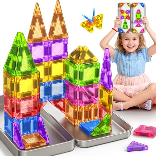 42PCS Costruzioni Magnetiche da Viaggio Mini Giochi Magnetici per Bambini Bambina 3 4 5 6 7 8 Anni Magnetic Tiles Giocattoli Magnetici Viaggio Ragazzi Ragazze 3+ Anni Compleanno Natale Epifania