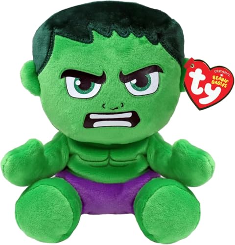 Ty - Collezione Marvel, Hulk, Tutti i Tuoi Eroi Preferiti in Versione Floppy, Morbido Peluche da Collezionare, Idea Regalo per Grandi e Piccini - 20 cm - T44004