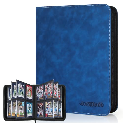 JoyHood Album per Top Loader, Raccoglitore Top Loader per 112 Top Loaders, Album Carte da Collezionabili con 4 Tasche, Blu Zaffiro (Solo per Top Loader)
