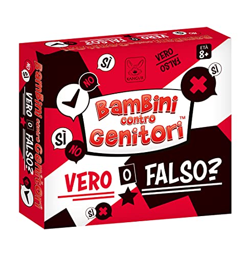 KANGUR Gioco da Tavolo Educativo Quiz Gioco per Famiglie Giochi Educativi | Bambini contro Genitori. Vero o falso? | Gioco dai 8 Anni