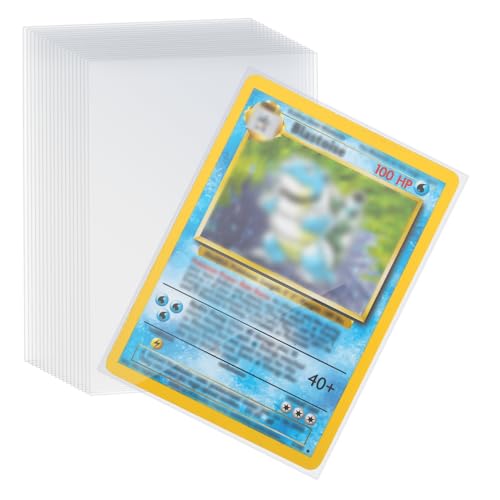 Buste Proteggi Carte, 500 Pezzi Trasparenti Bustine Carte 66 X 92 MM 0,1MM Tasche Vuote per Carte Da Collezione Pokemon Magic