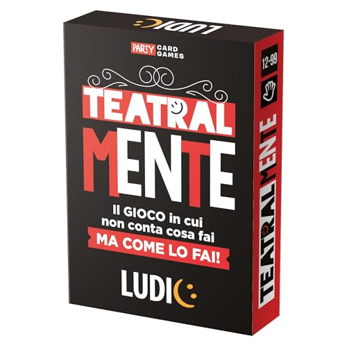 Ludic - Teatralmente - Il Gioco in cui Non Conta Cosa Fai Ma Come Lo Fai! - Gioco di Società 4-16 Giocatori, Anni 12+, Un Gioco di Carte per Tutta la Famiglia | IT60889