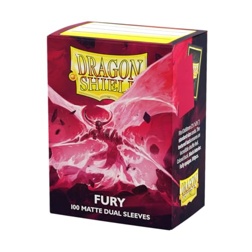 Dragon Shield – Matte Dual Fury Alaric Crimson King (fucsia) 100 CT Dimensioni standard custodie per carte MTG lisce e resistenti, compatibili con Pokemon & Magic The Gathering Card Sleeves
