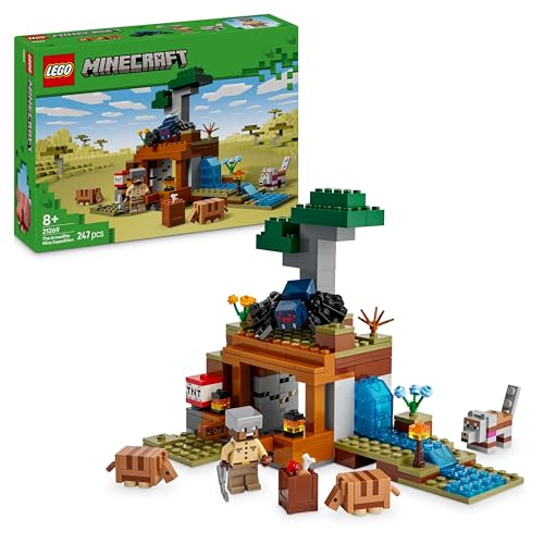 LEGO Minecraft Spedizione nella Miniera dell’Armadillo - Giocattolo Interattivo con Figure di Ragno della Caverna, Lupo e Funzione TNT - Regalo per Gamer, Bambini e Bambine da 8 Anni in su - 21269