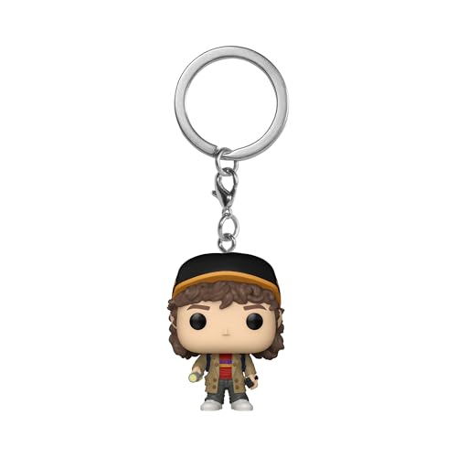 Funko POP! Keychain: Stranger Things Season 5 - Dustin Henderson - Mini Figura in Vinile da Collezione Novità Portachiavi - Riempitivi per Calze - Idea Regalo - Minifigure