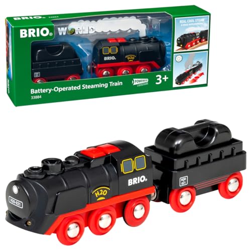 Brio World - Treno A Vapore A Batteria | Accessorio Pista Trenino | Trenino Albero Di Natale | Per Bambini Dai 3 Anni In Su | Compatibile Con Tutti I Prodotti Brio | Regalo Bambini