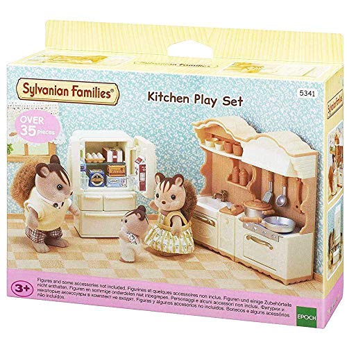Sylvanian Families - Set Cucina Completo con Oltre 36 Accessori Dettagliati e Mobili per Casa delle Bambole – Modello 5341