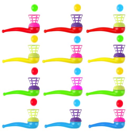 Lubibi 12 Soffiaggio palla tubo partito sacchetto riempitivo,Tubo soffiatore a Sfera Di Colpo Accessori E Gadget Sacchetti Regalo,Pinata giocattolo loot,partito riempitivi sacco matrimonio bambini