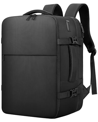 awoawo Zaino da Viaggio Ryanair 45x36x20 Zaino Aereo Porta PC 17.3 Pollici Zaini Uomo Donna Impermeabile Anti-furto Antifurto Zaino Computer Portatile con Caricatore USB per Scuola Lavor Daypack