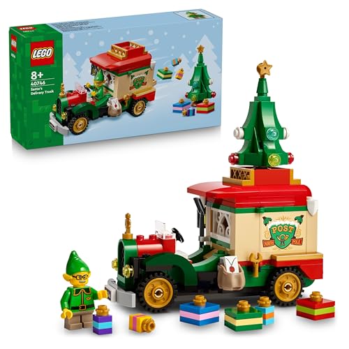 LEGO Furgone delle Consegne di Babbo Natale - Colorato Modellino da Gioco e da Esposizione con Albero di Natale, Pacchi Regalo e Decorazioni - Regalo Natalizio per Bambini e Bambine da 8 Anni - 40746