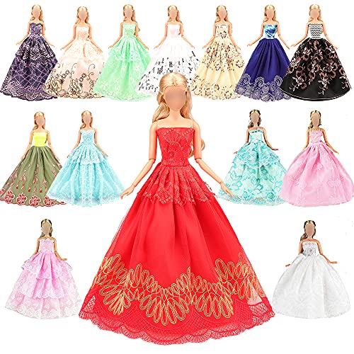 Miunana 5 Pcs Moda Premium Fatto a Mano Morbido Matrimonio Abiti Vestiti Per La Festa Per 11.5 Pollici / 28 - 30 CM Bambola Per Regalo
