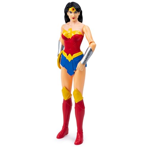 DC COMICS, WONDER WOMAN, Personaggio DC Comics WONDER WOMAN 30 cm, Personaggio in scala 30 cm con decorazioni originali e 11 punti di articolazione - Giocattoli per bambini e bambine dai 3 anni
