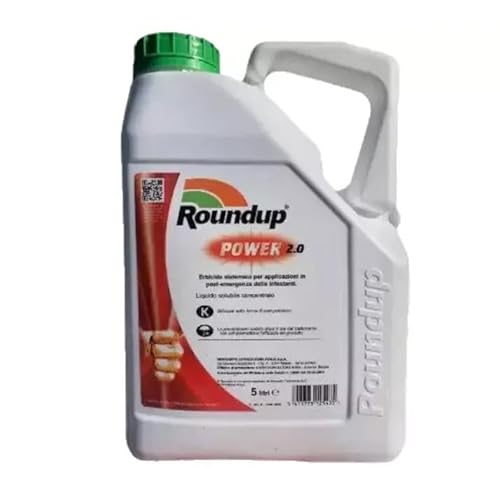 Diserbante Roundup Power 2.0 – Erbicida Sistemico a Base di Glifosate per Piante Infestanti – Rapido Assorbimento – Uso Professionale e Domestico – 5 L