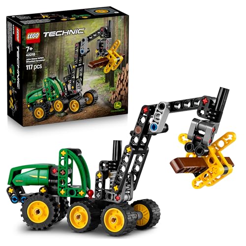 LEGO Technic Mietitrebbia Gommato John Deere 1470H - Veicolo Giocattolo da Cantiere - Kit di Modellismo - Gioco STEM con Braccio Rotante e Pinza Funzionante - Regalo per Bambini da 7 Anni in su 42218