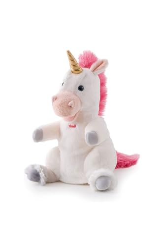 Marionetta Unicorno Trudi | Burattini e Marionette peluche per teatrino Trudi. Gioco per bambini. Racconta e crea storie. Peluche decorativo. | 17x30x17cm taglia S | Puppets | modello 29910