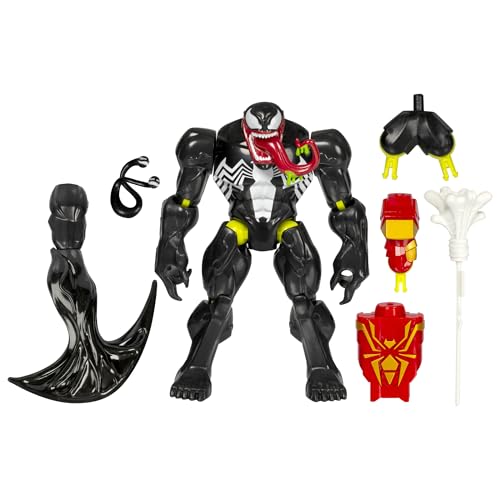 Hasbro, Marvel MixMashers, Venom, action figure e accessori personalizzabili deluxe da mischiare e abbinare