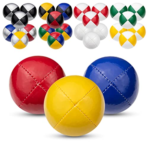 Juggle Dream Set di 3 Palline da Giocoleria Professionali, con Video di Apprendimento Online, Perfette per Principianti ed Esperti (Rosso, Giallo, Blu)