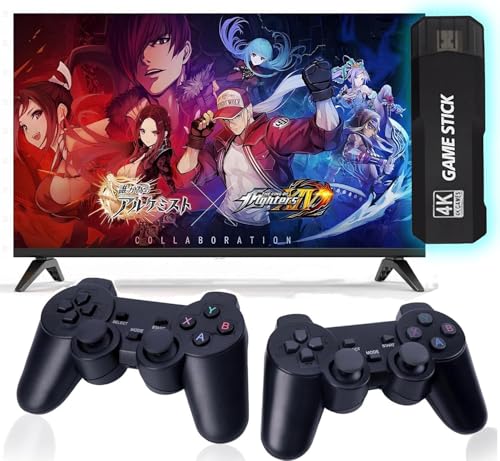 Wireless Retro Game Console, Plug and Play Video Game Stick Built in 40000+ Games,9 Emulator Console,Dual 2.4G Wireless Controllers,4K HDMI Output (60G)