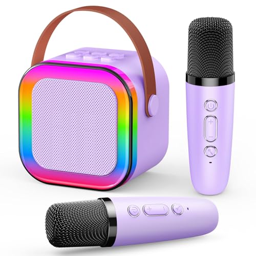 Dislocati Karaoke con Microfono, Regalo Bambina 3-12 Anni Microfono Bambini Giochi Bambina 3-12 Anni Karaoke per Bambini Giocattoli Bambina 4-12 Anni Regalo Natale