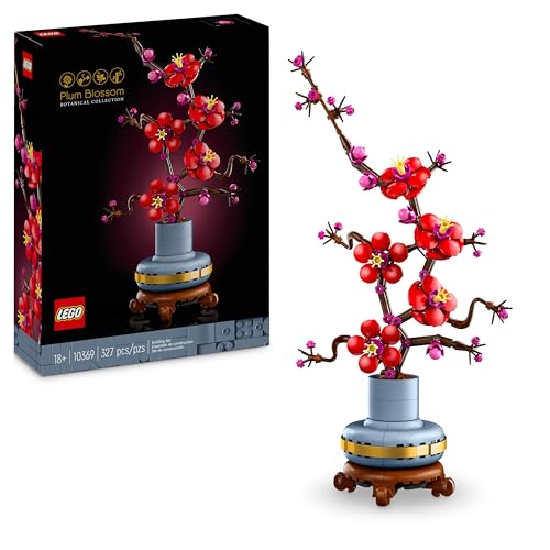 LEGO Botanicals Albicocco Giapponese - Fiore Finto Artificiale da Costruire per Adulti, Decorazione Floreale per Casa dalla Collezione Botanica, Idea Regalo per Donna o Uomo - 10369