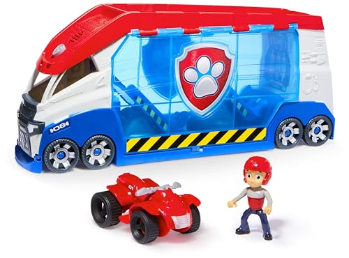 Paw Patrol, PAW Patroller trasformabile con lanciatore per veicoli, luci e suoni, personaggio di Ryder e quad giocattolo, Giocattoli per bambini e bambine da 3 anni in su