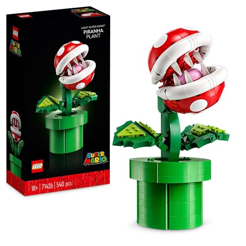 LEGO 71426 Super Mario Pianta Piranha, Personaggio Snodabile con Tubo da Costruire e 2 Monete, Kit Modellismo per Adulti, Decorazione per Camera da Letto, Idea Regalo per Uomo, Donna e Adolescenti