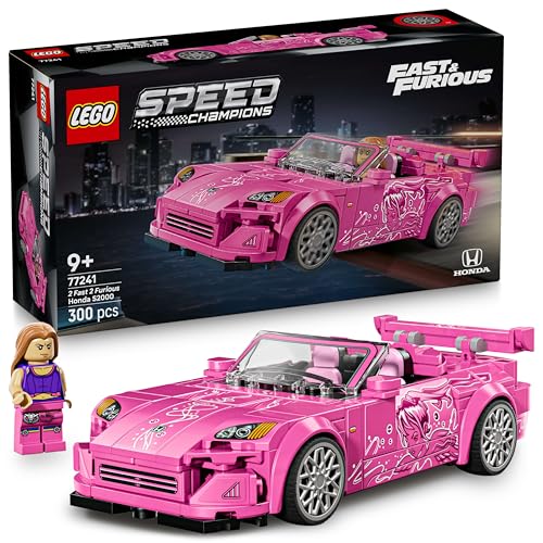 LEGO Speed Champions, Honda S2000 2 Fast 2 Furious, Set 77241, 300 Pezzi, Rosa