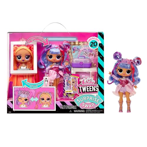 L.O.L. Surprise! Tweens Surprise Swap Serie - Buns-2-Braids Bailey - Bambola fashion con più di 20 sorprese, inclusa la testa per lo styling e favolosi abiti e accessori - Età 4+