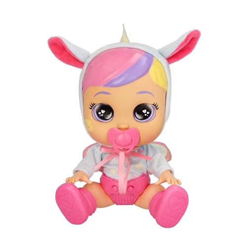 Cry Babies Day Care Jenna, La Bambola Jenna indossa un Vestito della linea Day Care ed è Fornita con 3 Accessori, Piange Lacrime Vere, Giocattolo per Bambini dai 18 Mesi in su