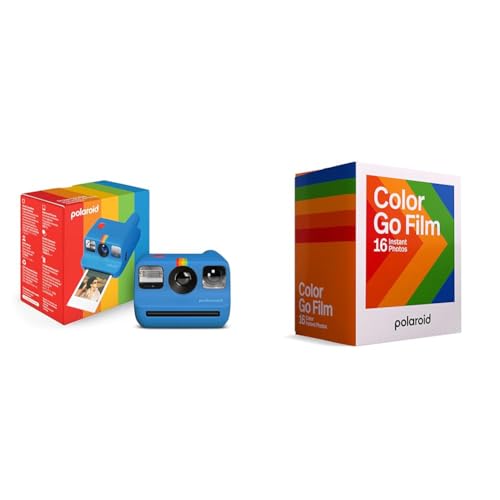 Polaroid Go Generation 2 - Fotocamera istantanea a pellicola - Blu (9147) - Compatibile solo con Go Film & Pellicola a colori per Polaroid Set GO Polaroid GO Generation 2Go - Confezione doppia