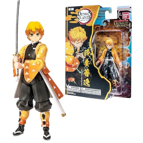 BANDAI Ultimate Legends Zenitsu Agatsuma Action Figure | Figura di anime Zenitsu da 12,5 cm con 27 punti di articolazione e accessori | Personaggi da collezione di anime e manga Merch