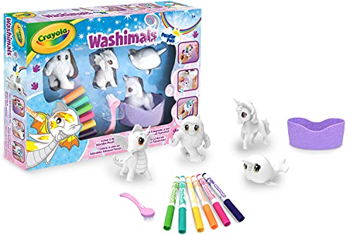 CRAYOLA Washimals Peculiar Pets - Set Attività Colora Lava e Ricolora con Animaletti Fantastici, Età Consigliata: da 3 Anni, 25-7191