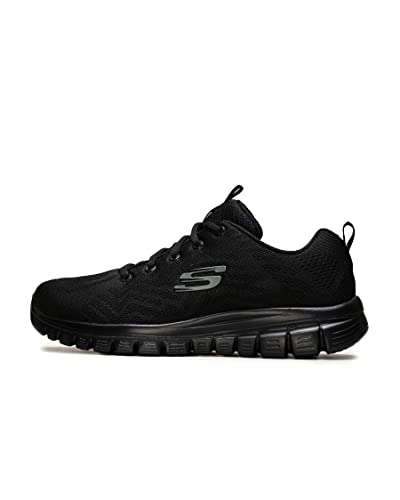 Skechers Graceful Get Connected, Sneaker Donna, Black Mesh Trim, 40 EU