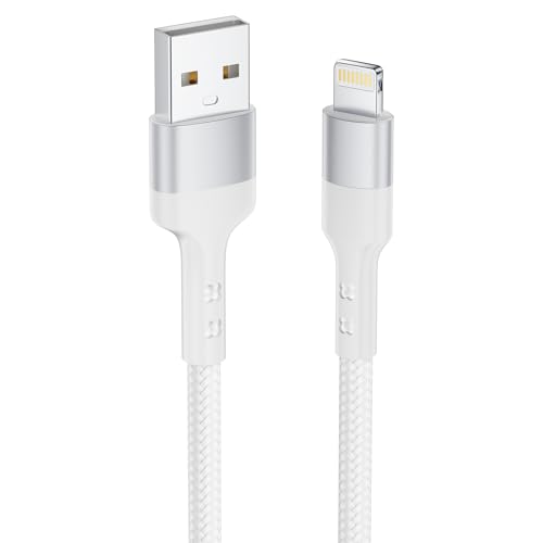 Baileku Cavo iPhone 2M Cavo Lightning USB Certificato MFi Filo Caricatore iPhone Carica Rapida Nylon Cavetto Ricarica Caricabatterie per IPhone 14 13 12 11 Pro Max Mini XS XR X 8 7 6 6s Plus SE, iPad