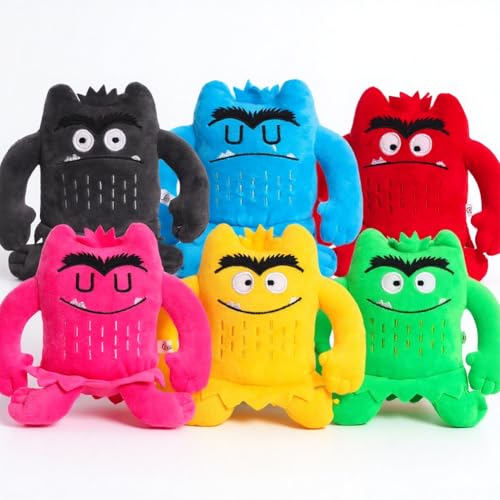 Peluche Mostro Dei Colori, Risorse Emotive Per Bambini, Set Di 6 Peluche Mostriciattoli Blu Triste E Giallo Felice, Idea Regalo Decorativa Per Compleanni E Feste Per Bambini 3+, Ragazzi E Adulti.