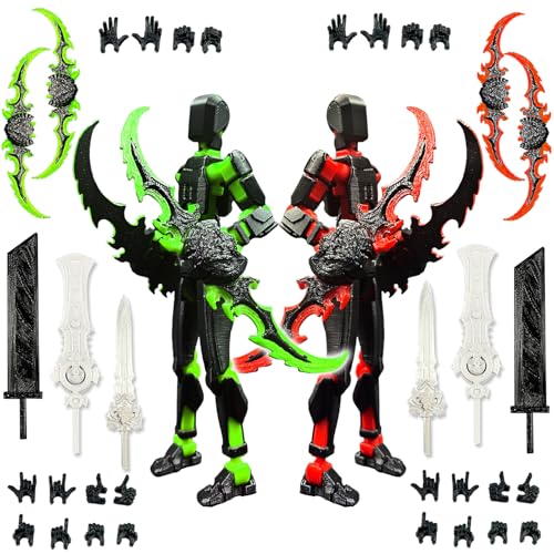 T13 Action Figure Set (Assembly completato), Hiros 13 Toy Robot Multi-giunto stampato in 3D, Titan Dummy 13 Figura d'azione, decorazioni desktop per gli amanti del gioco giocattoli (Blu Viola)