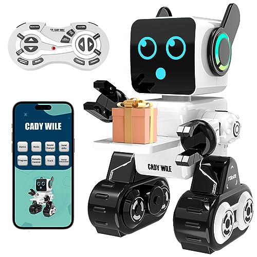 anysun Giocattolo Robot per Bambini, Intelligenti Robot RC con Touch, APP e Telecomando, Robot Programmabile, Camminante, Ballante, Cantante, Parlante, Regalo per Ragazzi e Ragazze