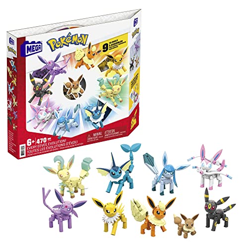 MEGA Pokémon - Eevee evoluzioni leggendarie, da costruzione, Giocattolo per Bambini 8+ Anni, GFV85